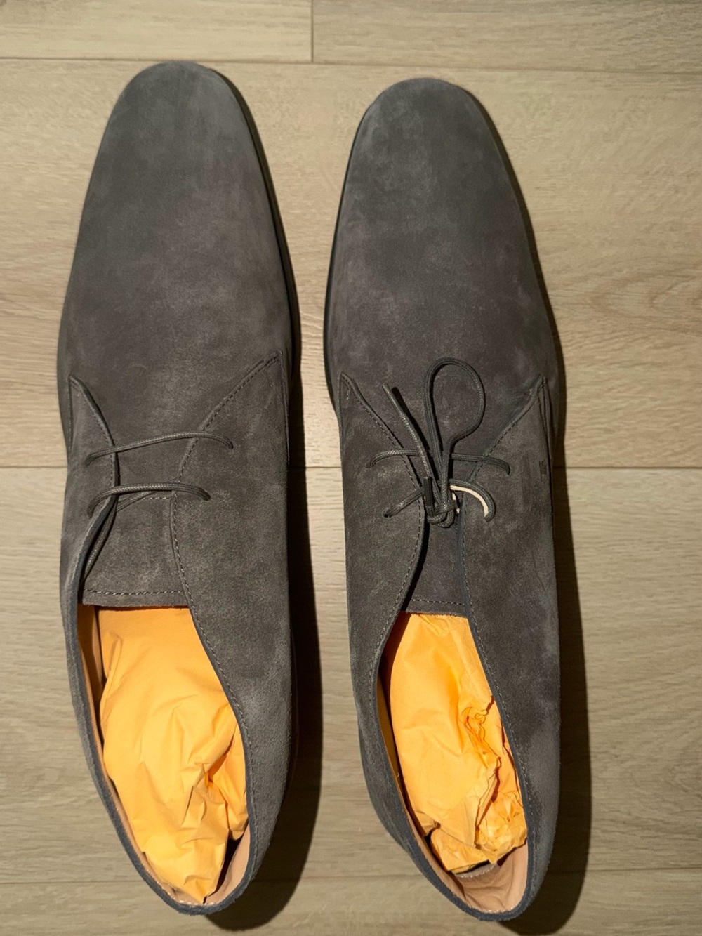 Tod’s Suede Lace-Up Dress Shoes in Dark Gray